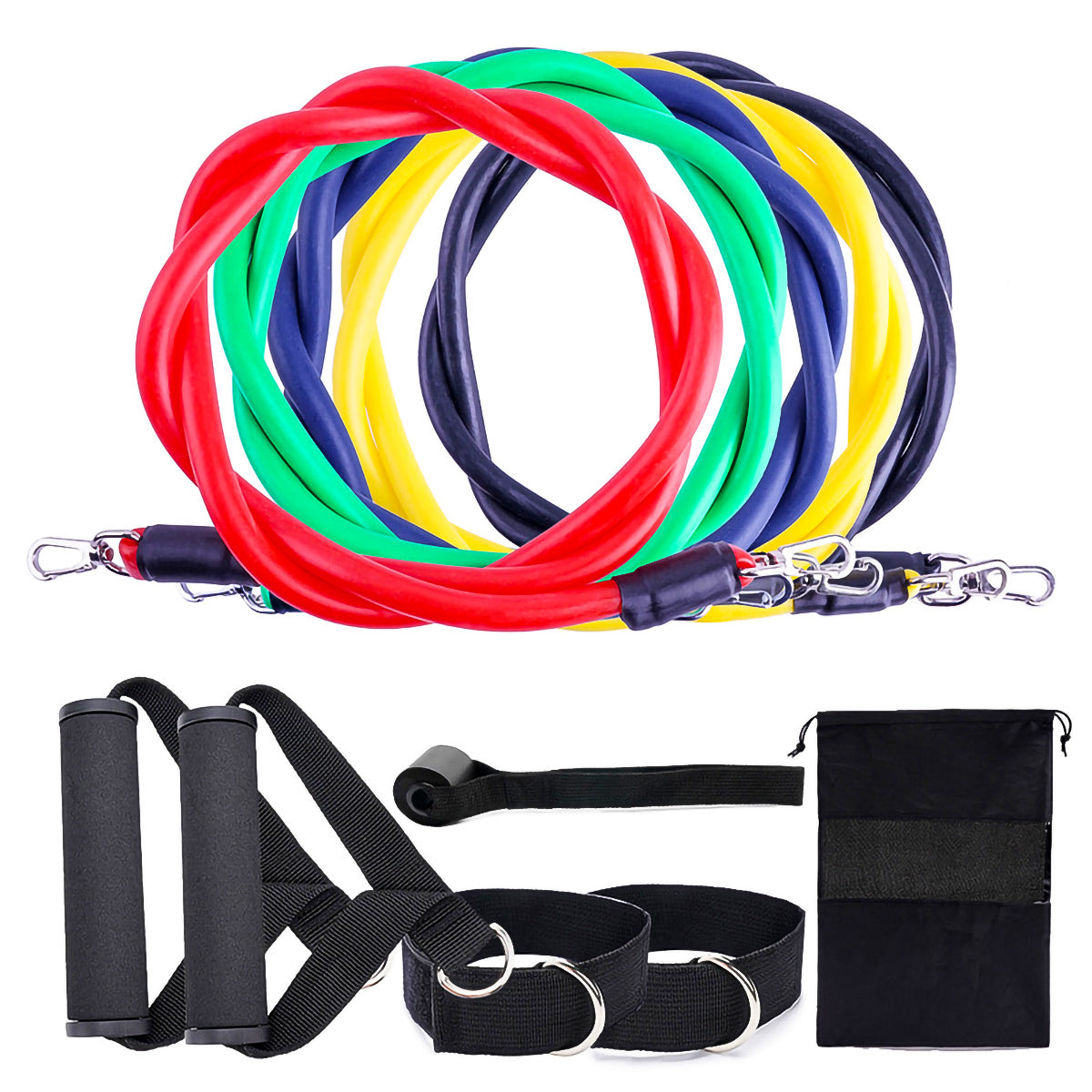 Elastic Resistance Band Set - Grip and Grind